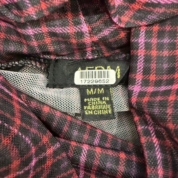 AFRM Shailene Mesh Turtleneck Dress in Purple Multi, Size M - Picture 6 of 8